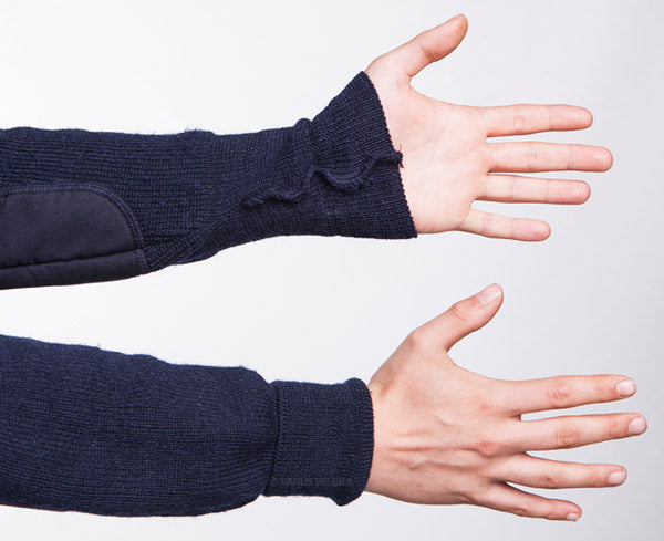 Brittiläinen villapaita V-aukolla, miesten, sininen, ylijäämä
