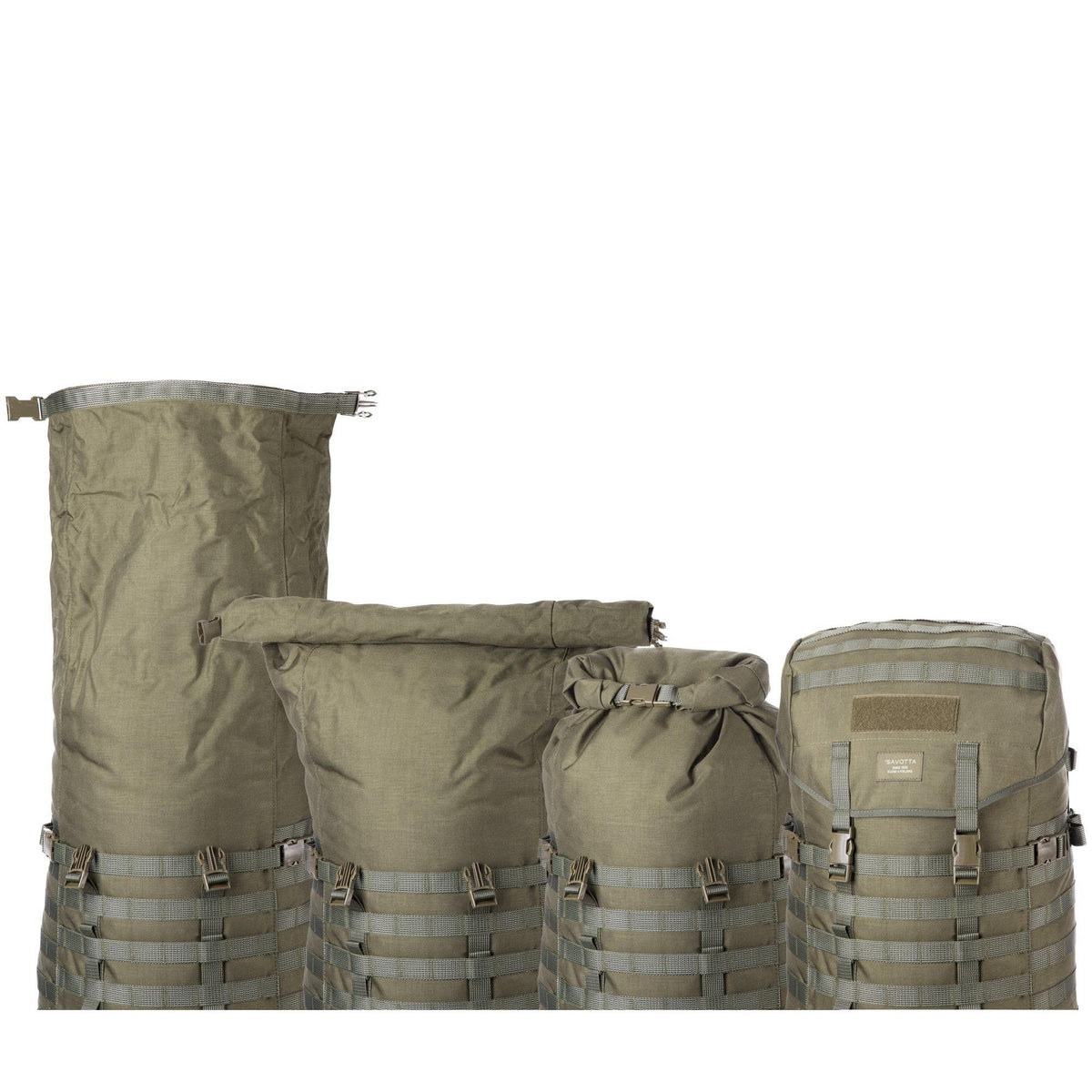The roll-top is weatherproof and can be sized down as necessary
