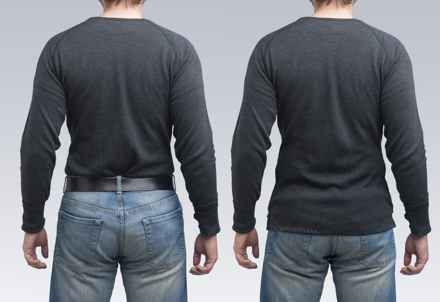 This person is 175 / 96 cm; shirt size Small