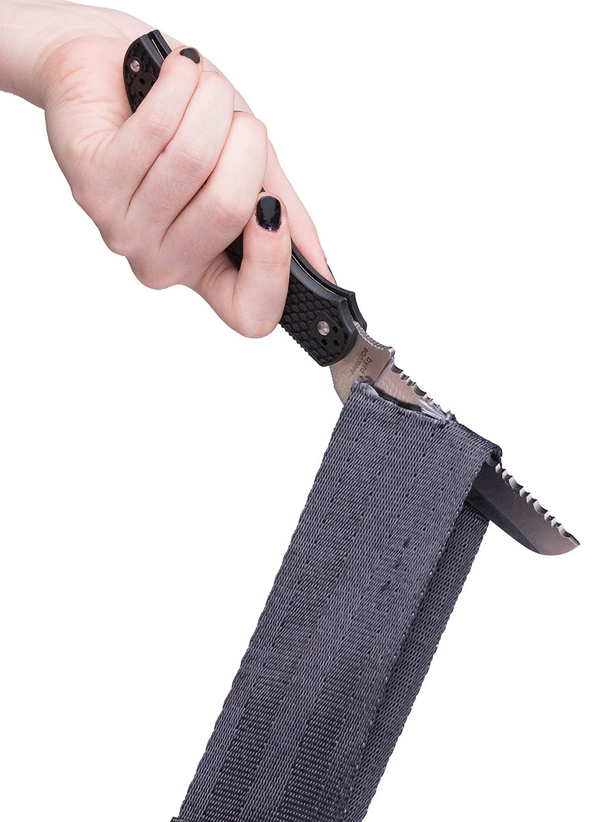 This knife is suitable for professional first responders and prepared civilians alike. You can use it for cutting seatbelts; ropes; webbing; and other fibrous material that’s in your way.