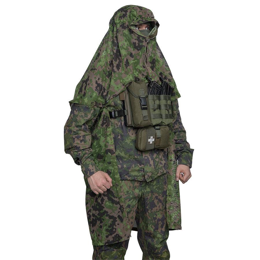 Der abgebildete Tarnumhang Särmä TST ist aus diesem Material gefertigt.
