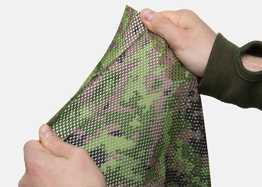 Foxa PES Net 260 Camo Mesh Stoff, M05 Waldtarnung, Meterware