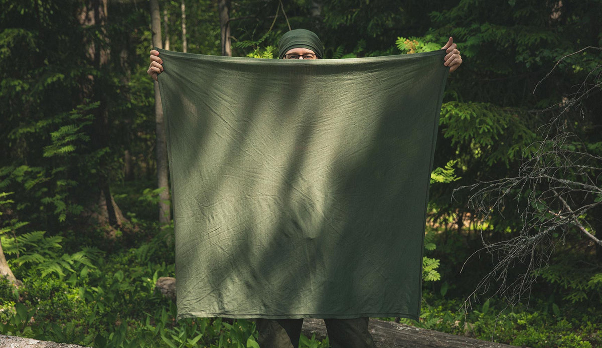 Varusteleka Large Square Scarf, Merino Wool