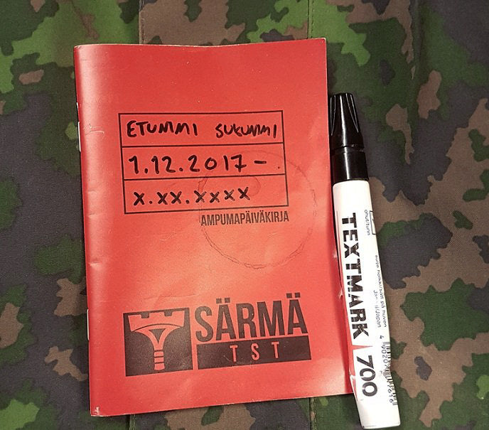 Varusteleka Waterproof Shooting diary