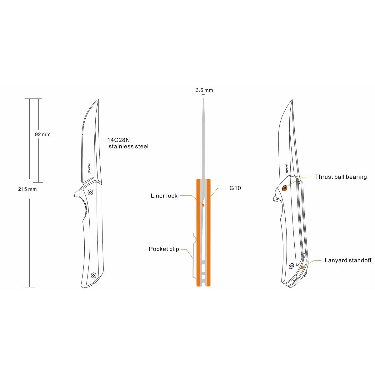 Ruike Hussar P121 Klappmesser