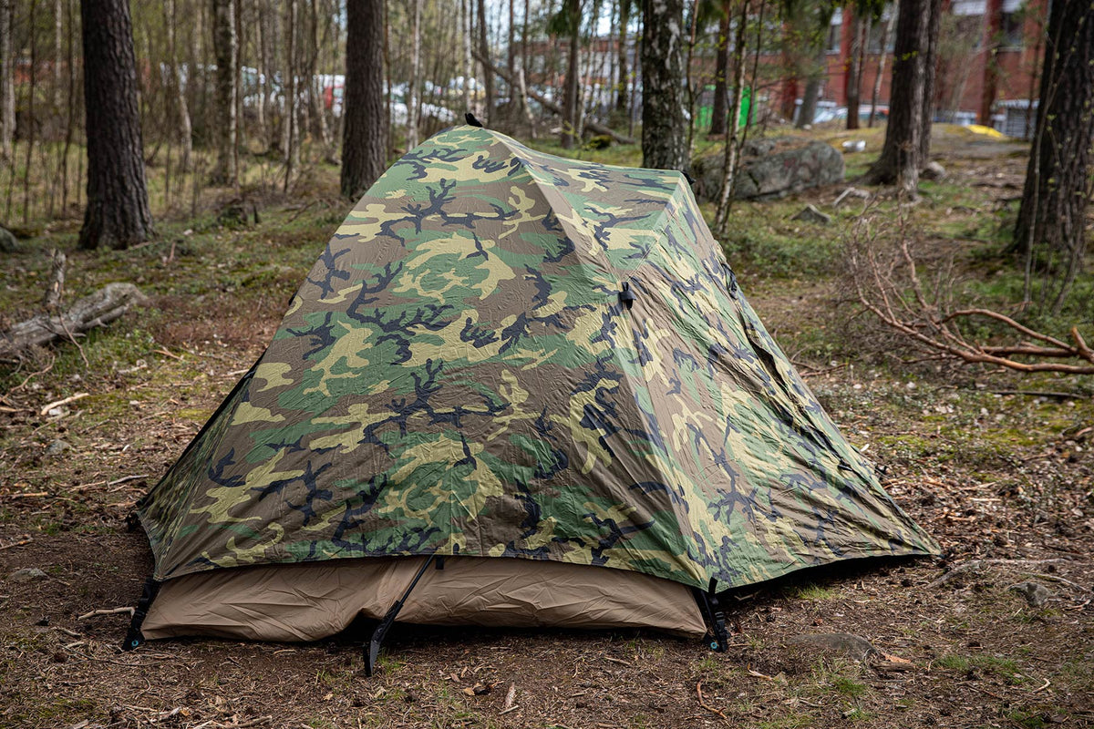 US Two-person Tent, Woodland, Surplus