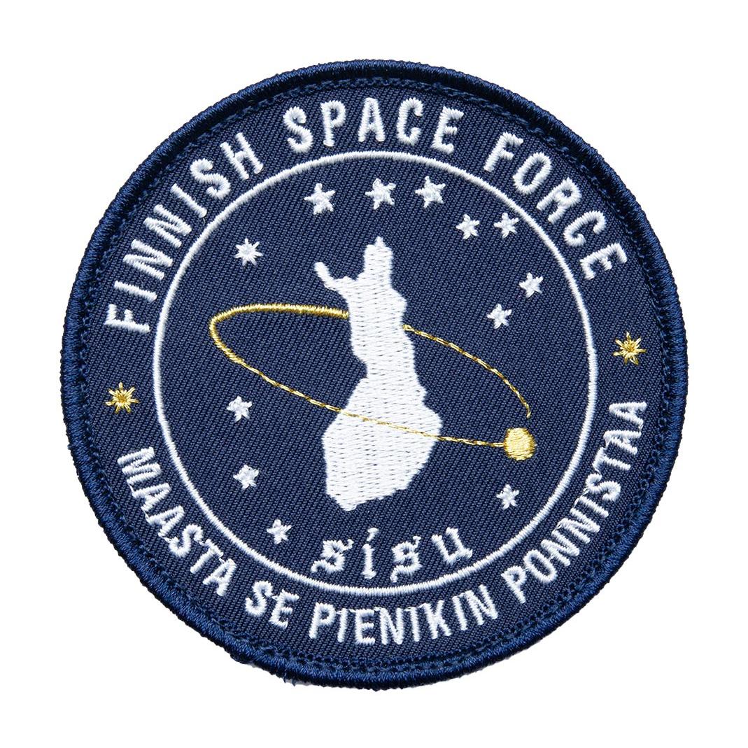Varusteleka Finnish Space Force moraalimerkki, 90 mm