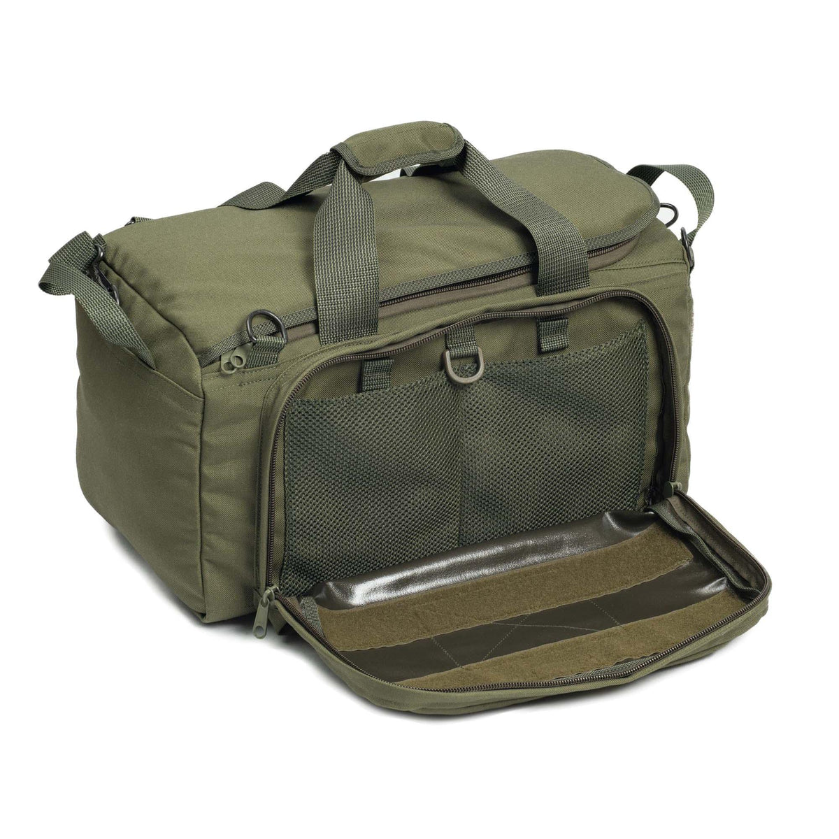 Zippered side pouch for A4 / letter sized documents and organizing of smaller items.
