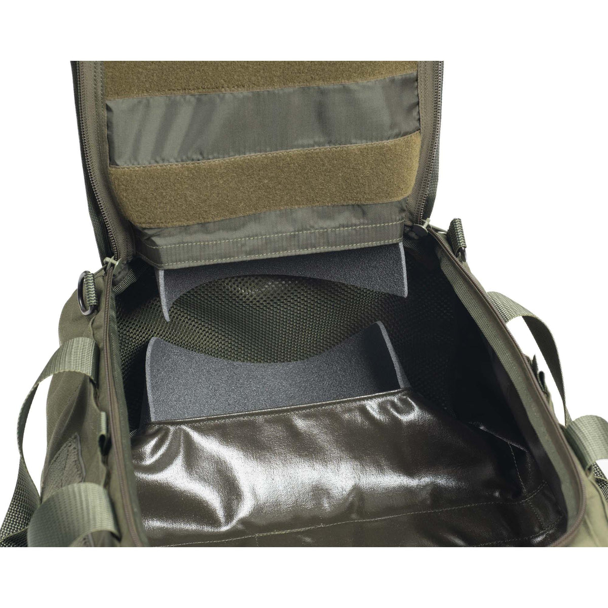 Removable padding between layers of Cordura.