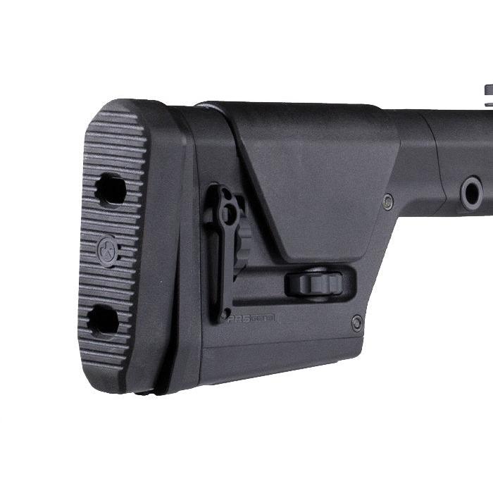 The rubber butt-pad is adjustable for cant and height.