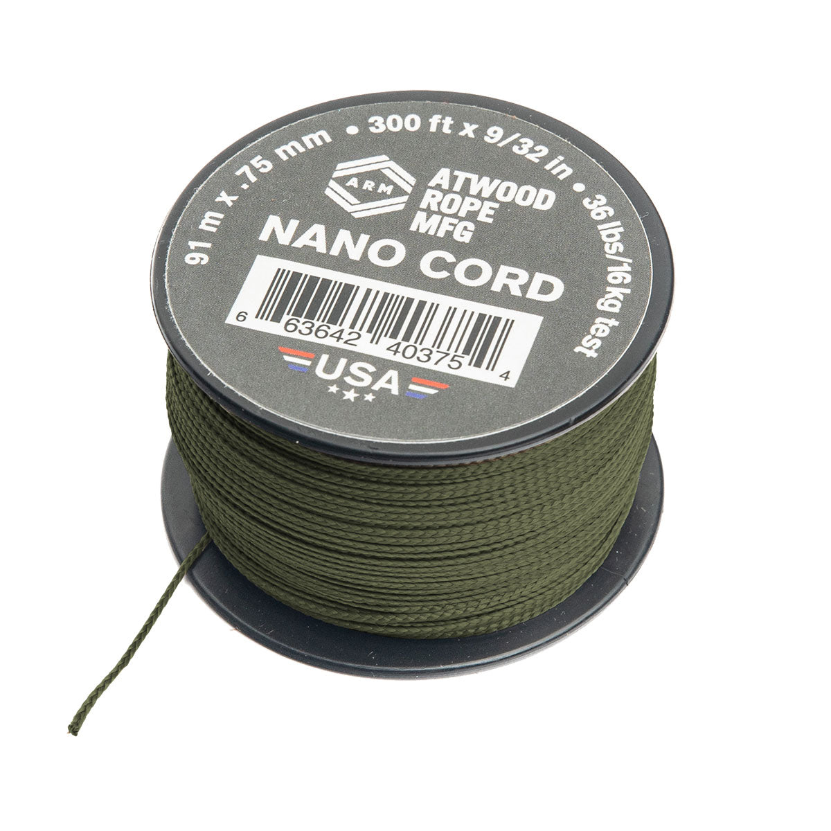 Atwood Rope .75 mm Nano Cord naru, 91 m