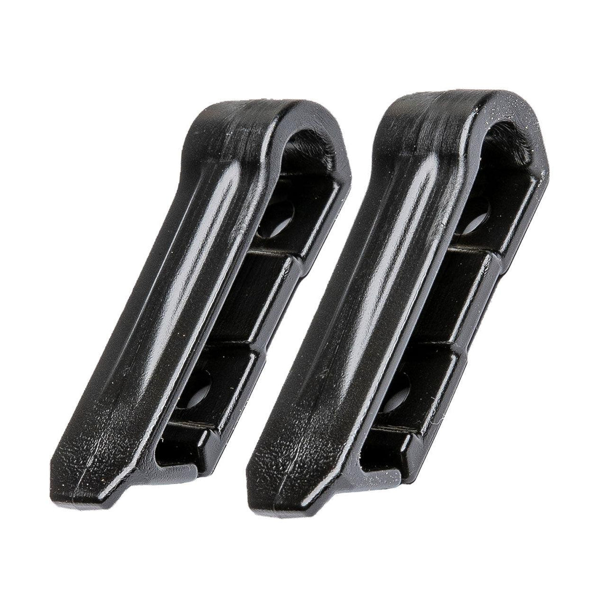 The package includes two belt clips and the necessary screws.