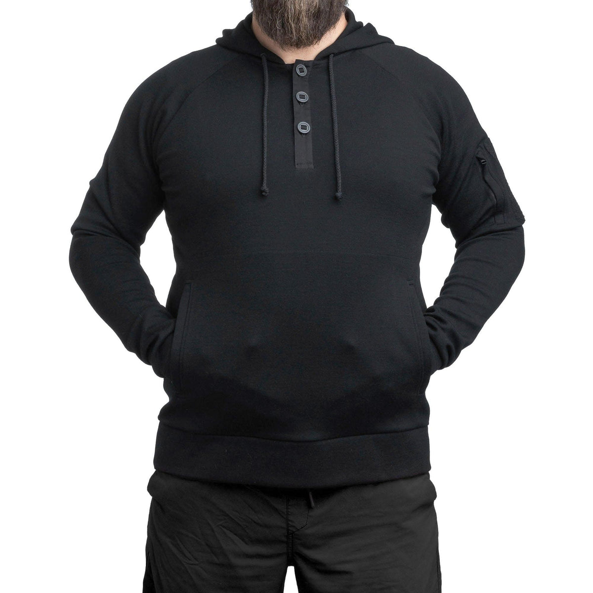 Särmä Wełna Merino Bluza z kapturem zapinana na guziki (Stara wersja)
