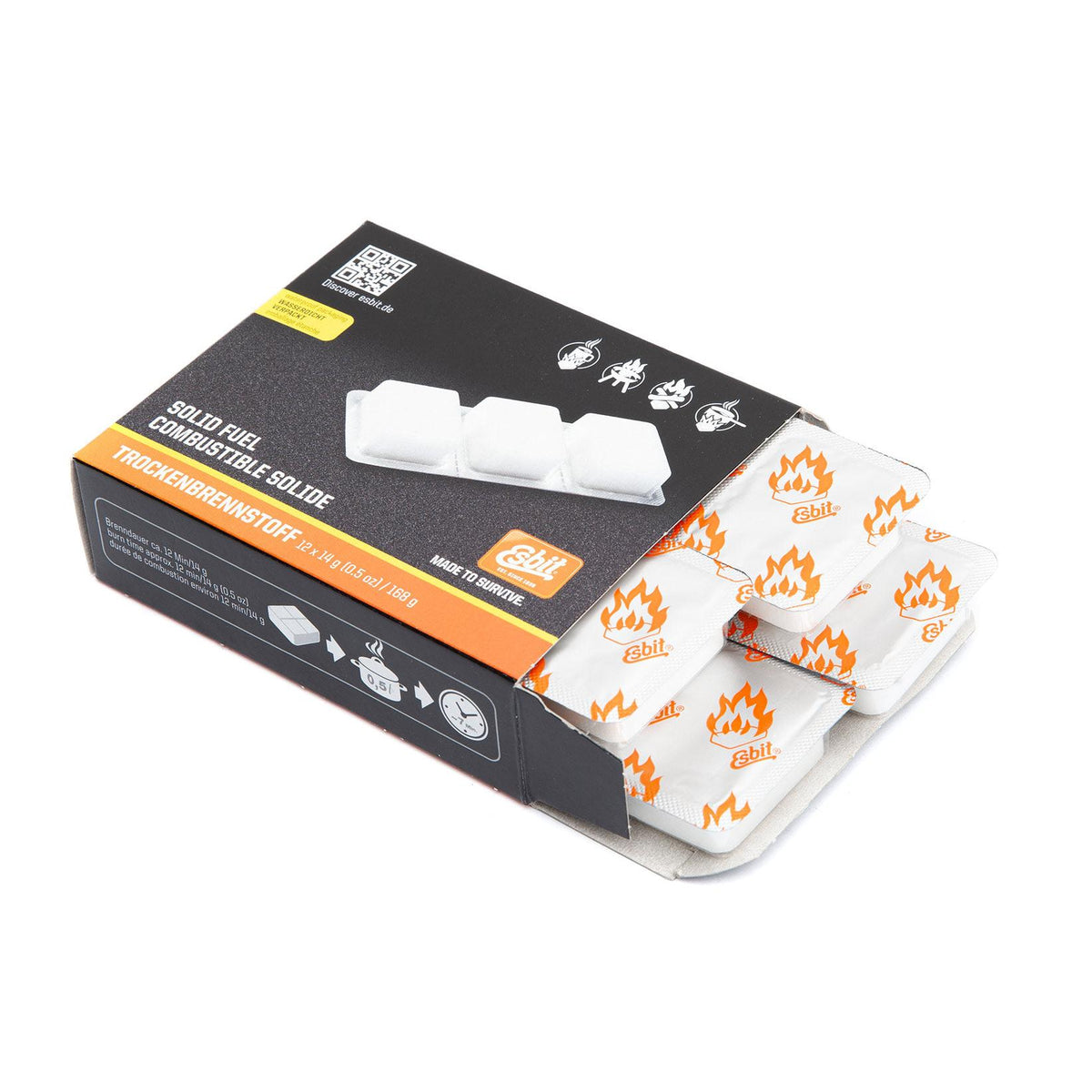Tablets are individually packed in waterproof plastic.