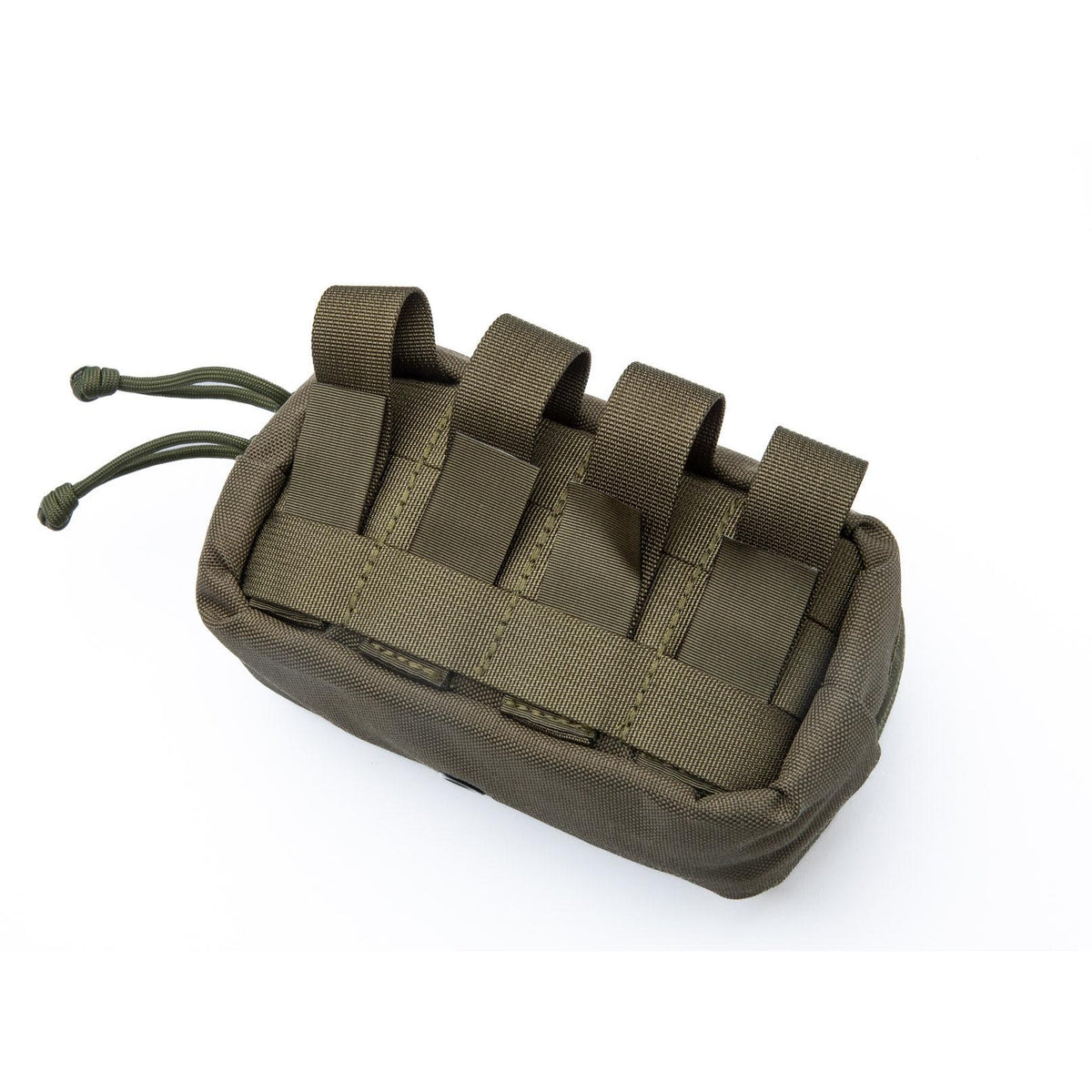 The PALS-compatible straps in the back can be weaved into belt loops as well.