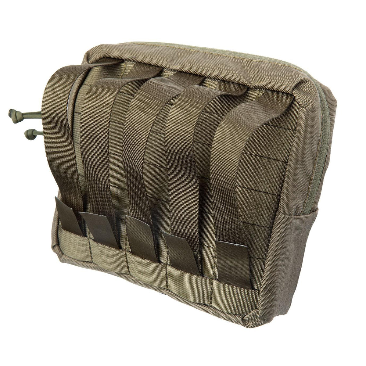 The PALS-compatible straps in the back can be weaved into belt loops as well.