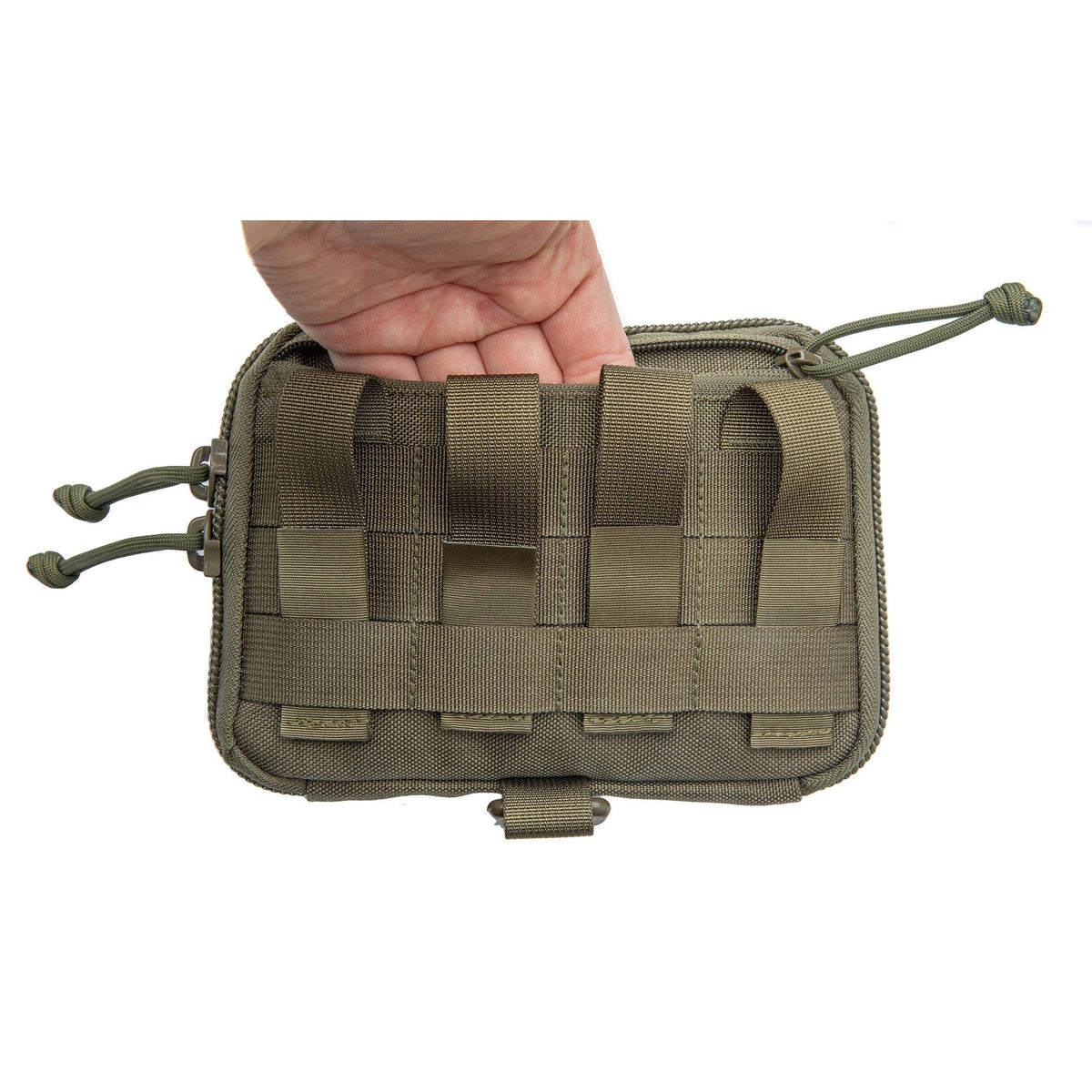 Rückseitige Tasche mit Reißverschluss.