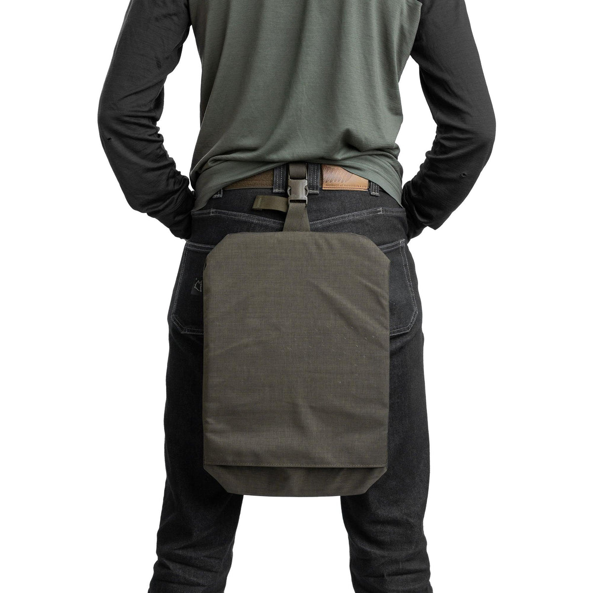 One option is to attach the sitting pad straight to your belt.