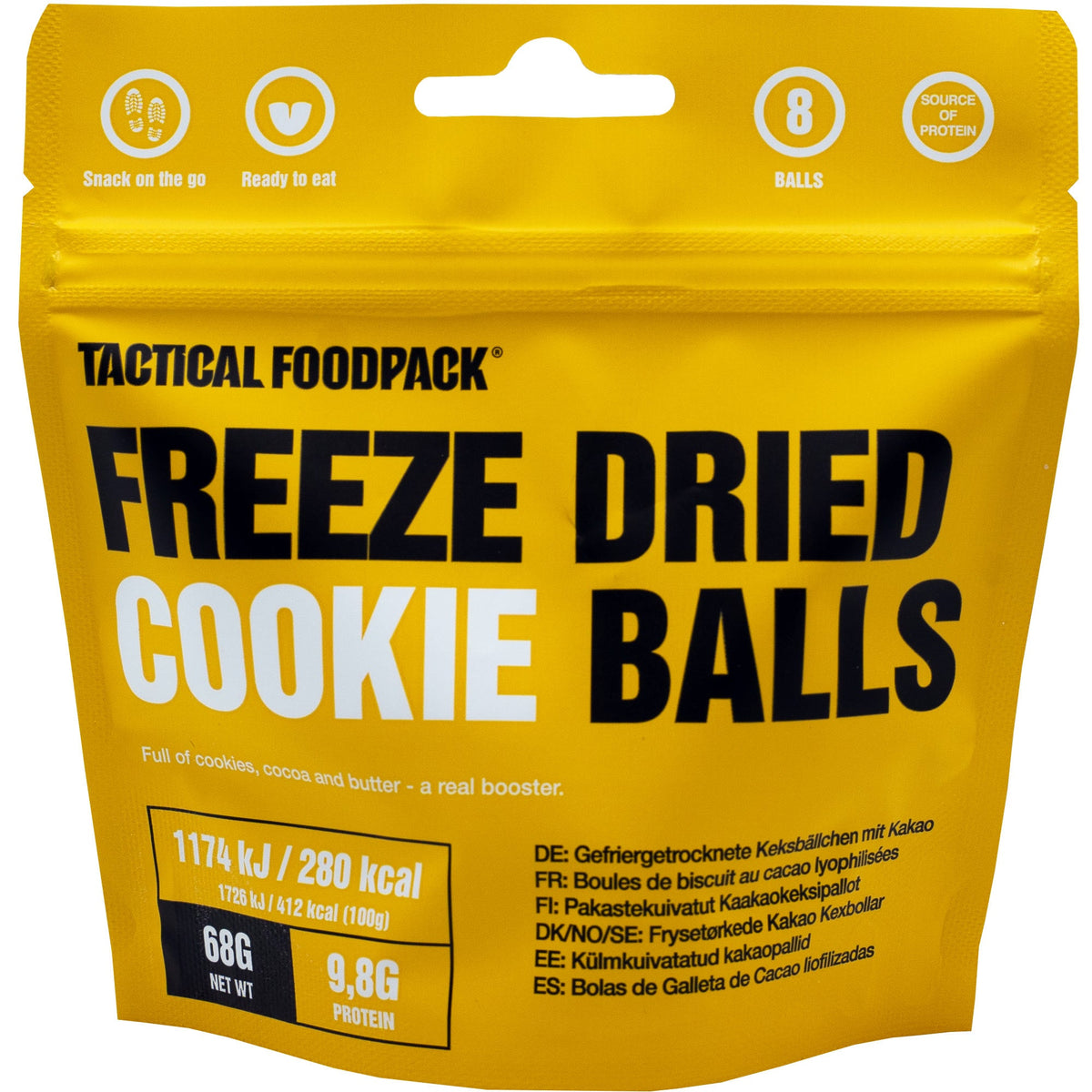 Tactical Foodpack kuivatut kaakaokeksipallot