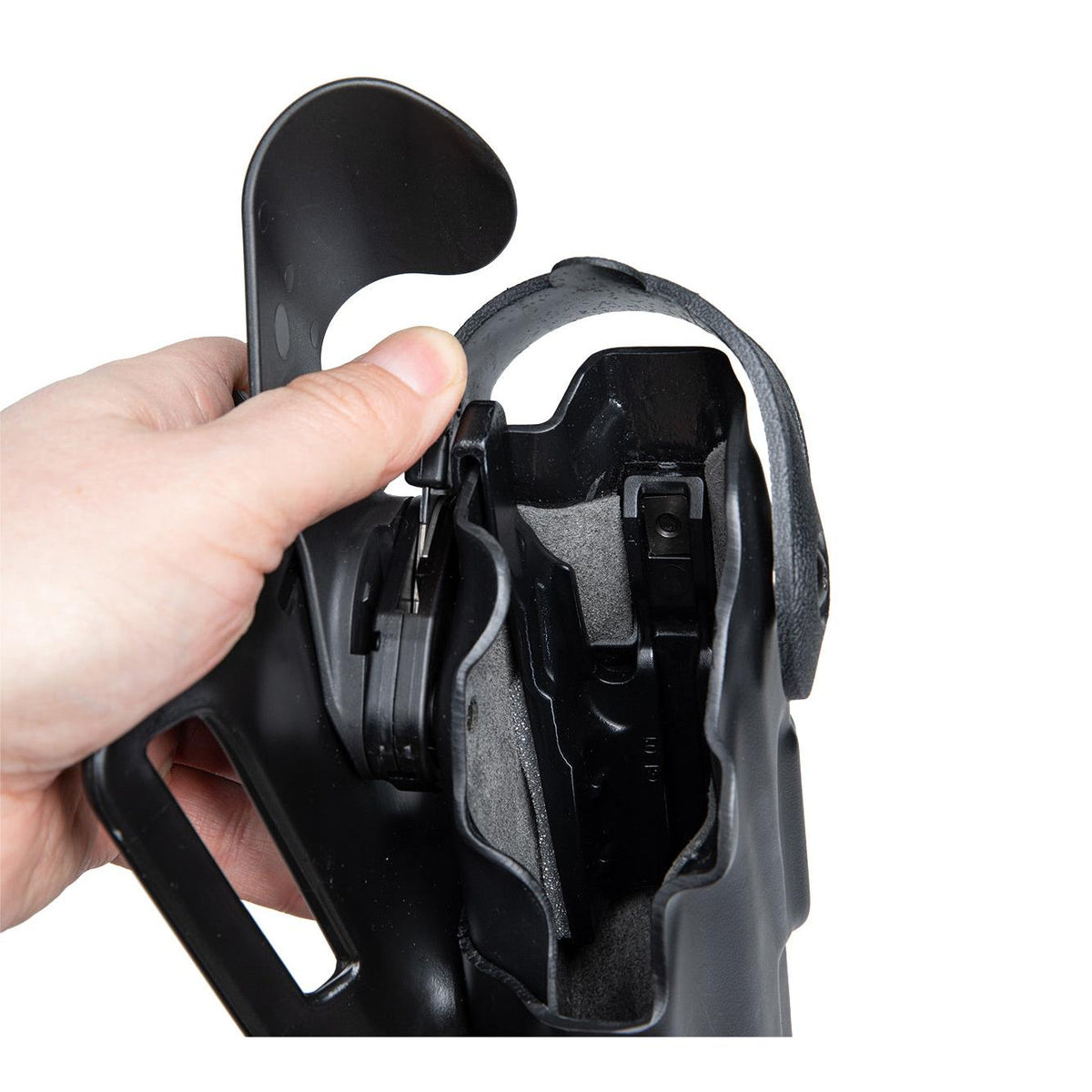 This locking system features a lot of letters to confuse gun-grabbers. (The ones on the streets; not the politicians.)