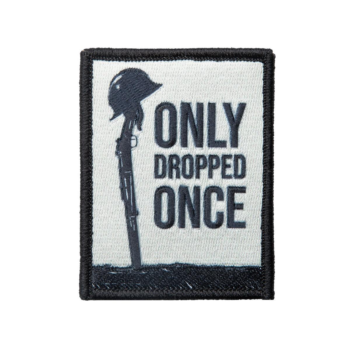 Forgotten Weapons Only Dropped Once moraalimerkki