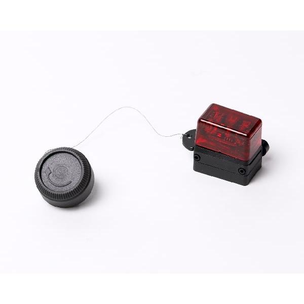 Tripwire holder and the alarm.