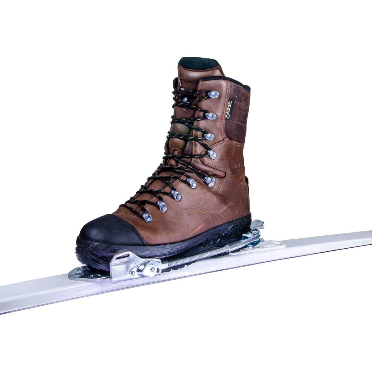 Attached to Haix Tapio hiking boots.