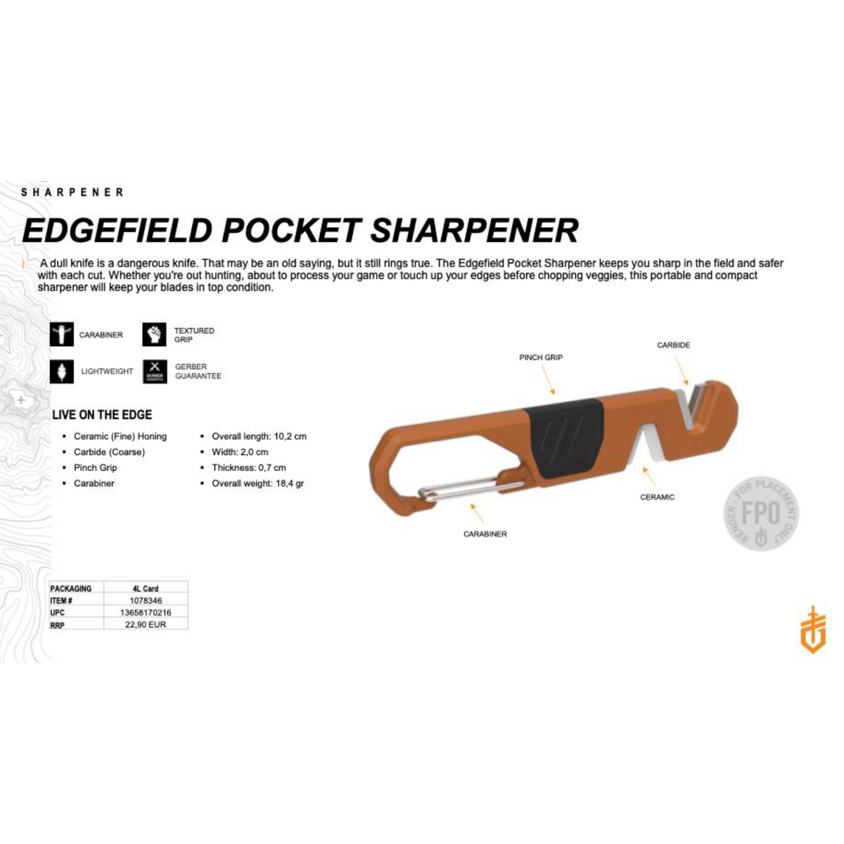 Gerber Edgefield Pocket Sharpener teroitin