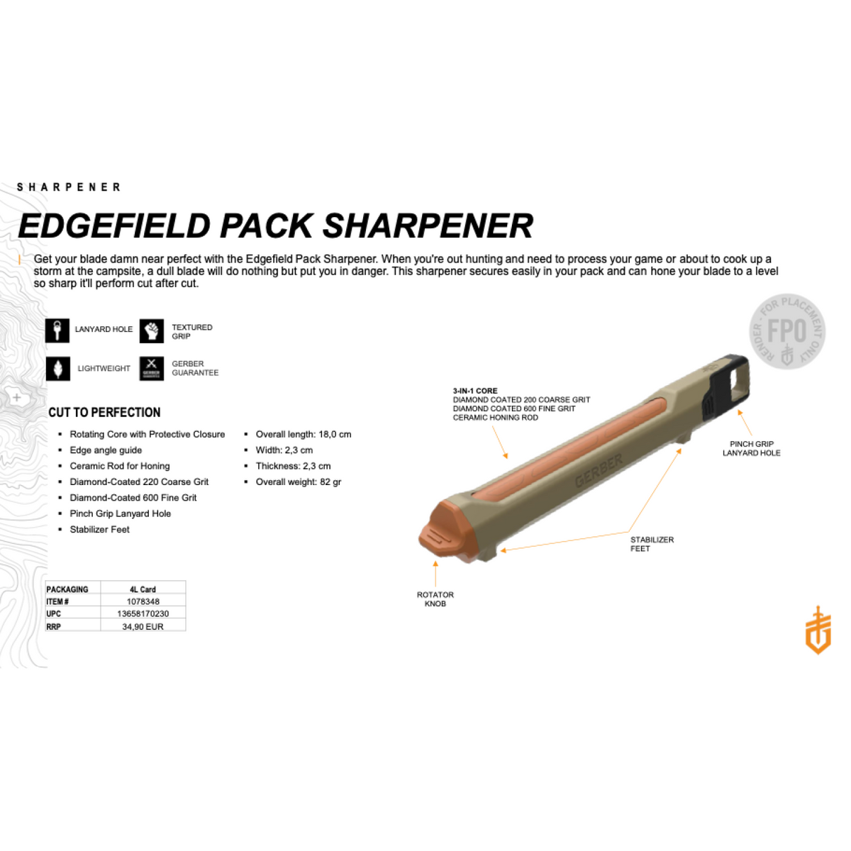Gerber Edgefield Pack Sharpener teroitin