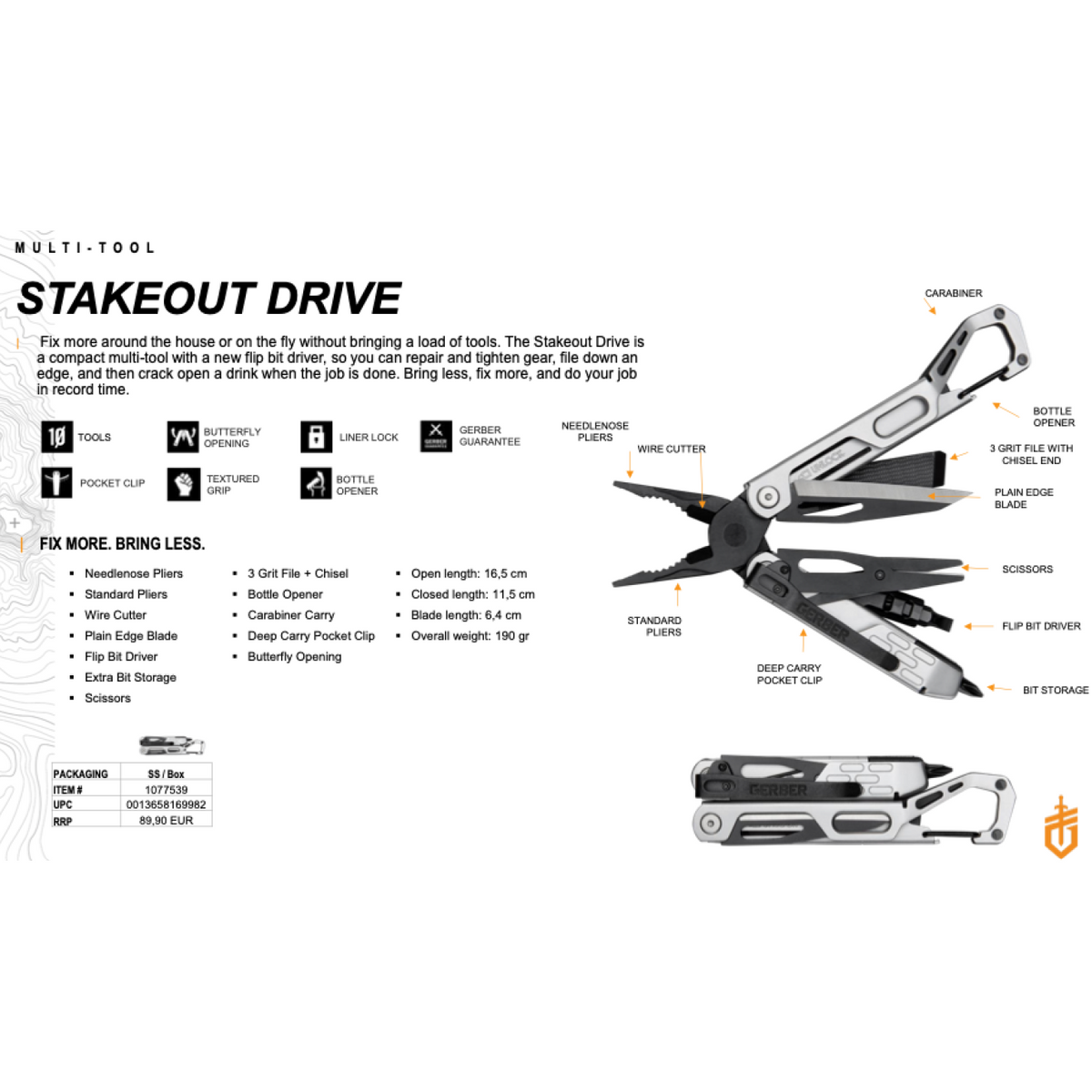 Gerber Stakeout Drive Multitool 