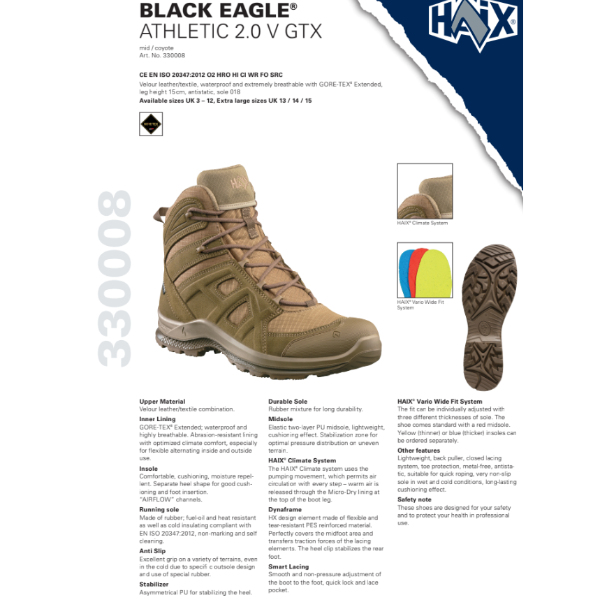 Haix Black Eagle Athletic 2.0 V GTX Mid