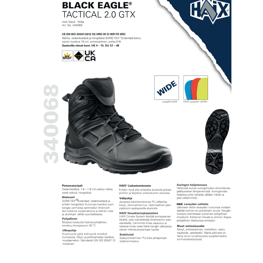 Haix Black Eagle Tactical 2.0 GTX Mid Wide