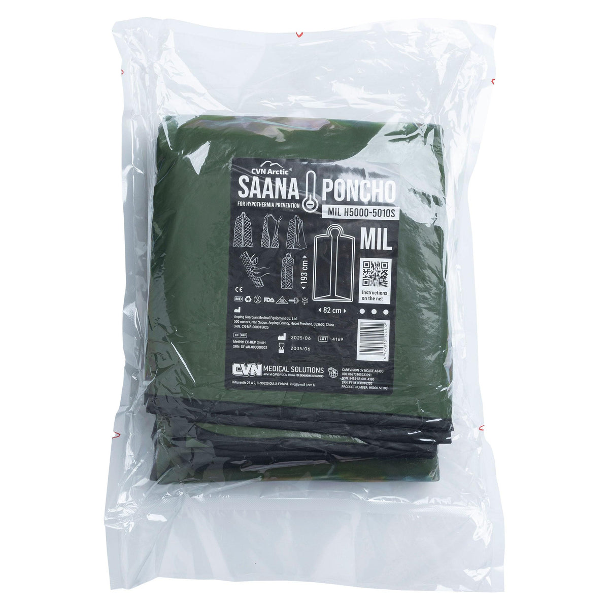 CVN Arctic Saana Thermoponcho, Militärgrün