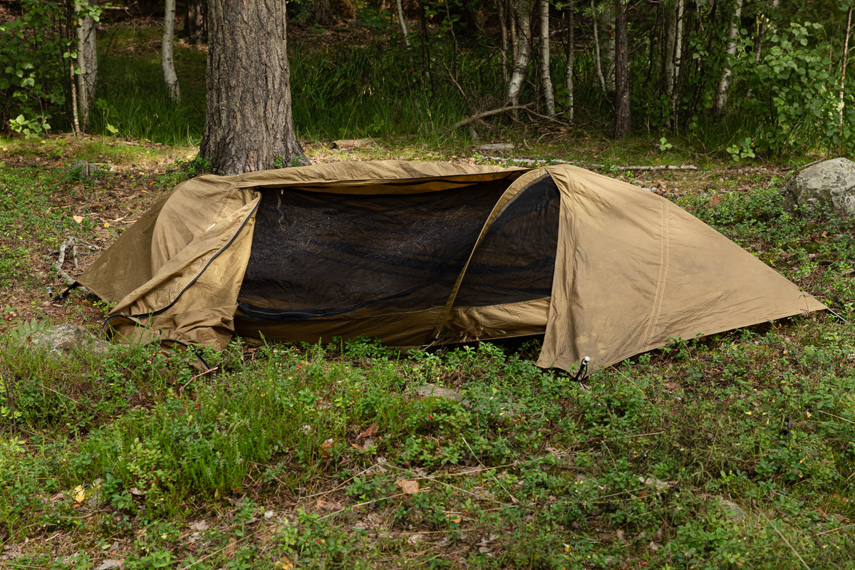 US Catoma PopUp BedNet hyttysverkko sadesuojalla, Coyote Brown, ylijäämä