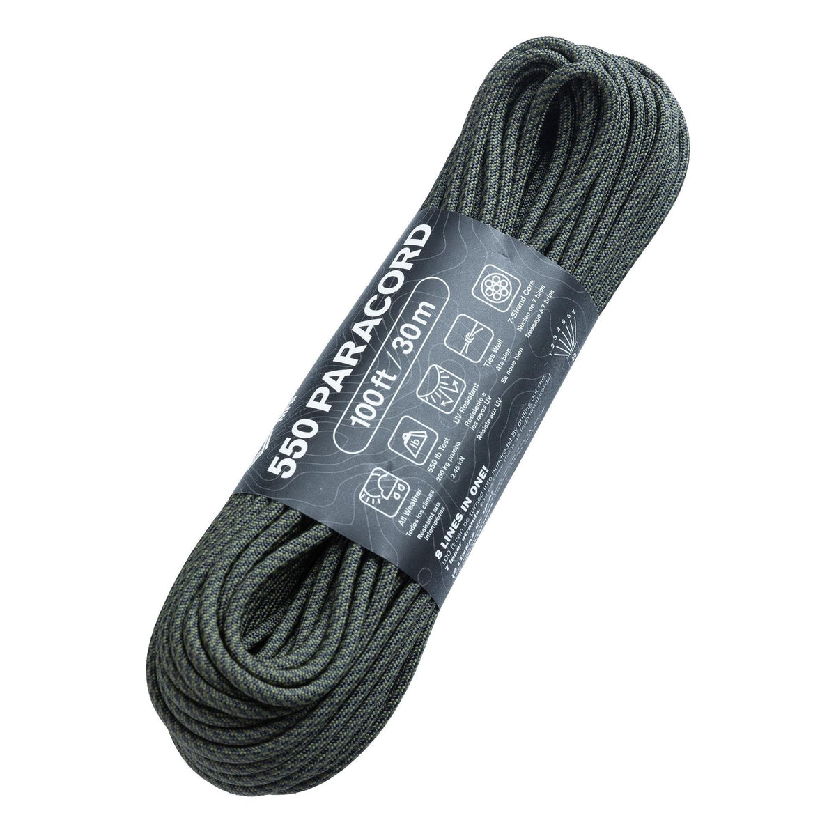Atwood Rope 550 Paracord-naru, 30 m