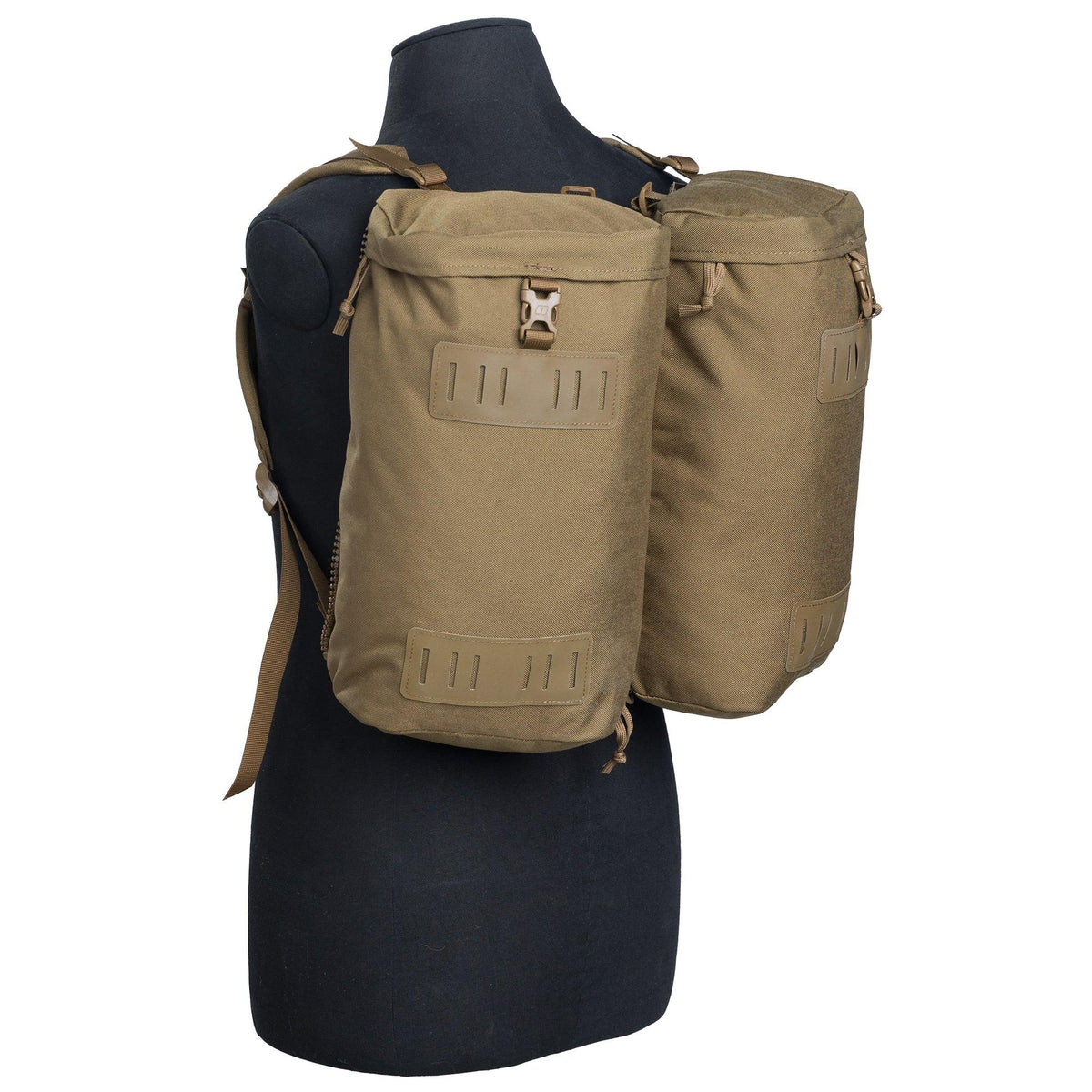 Zwei Seitentaschen als Tagesrucksack