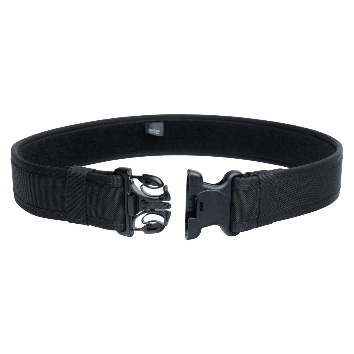 CopLok™ shatter-resistant polymer buckle with a 3-point release for added security