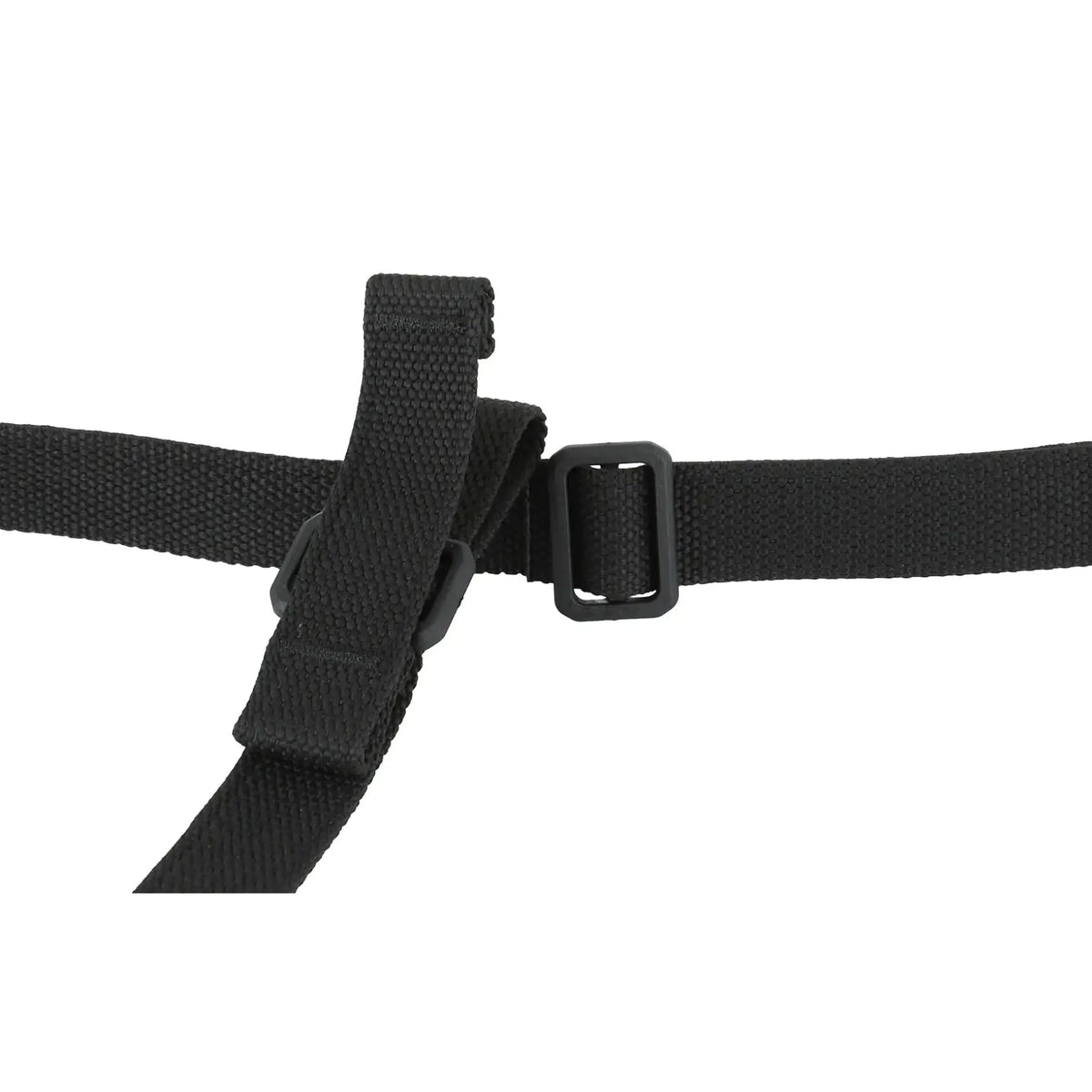 The sling is tightened by pulling on the tail.