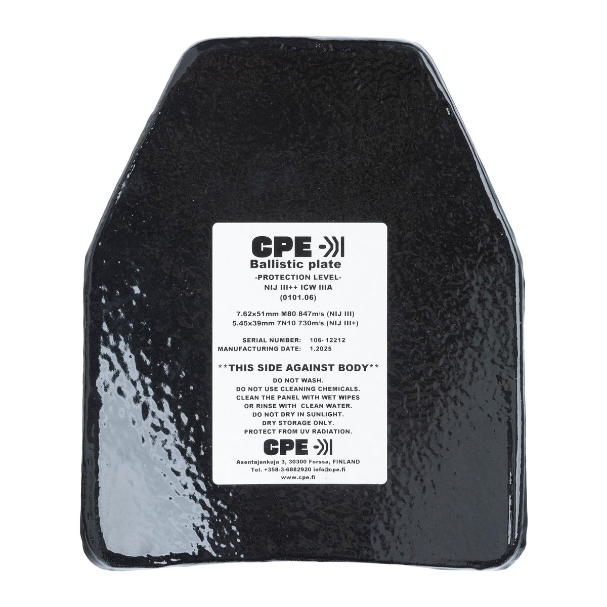 CPE Armor Plate, NIJ III++ ICW (7N10)