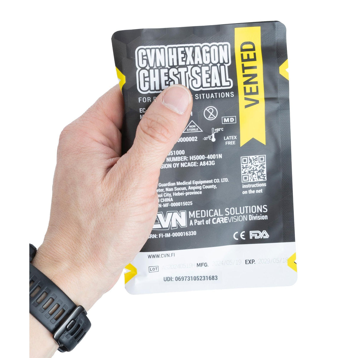 CVN Hexagon Vented Chest Seal,  2-Pack 