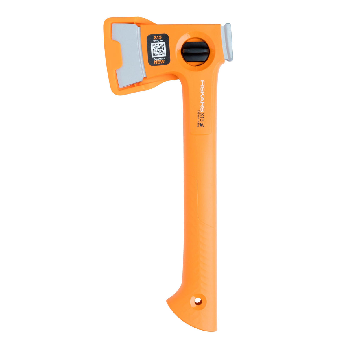 Comes with an axe sheath that locks in place securely but is very easy to detach when needed.