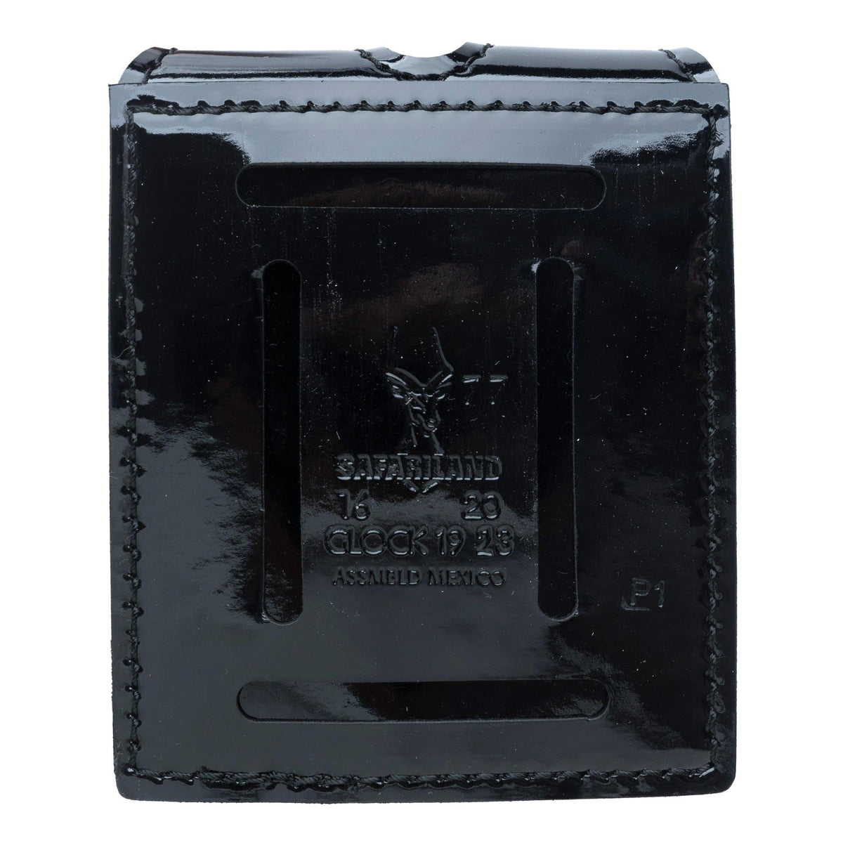Safariland 77 Double Pistol Magazine Pouch, Size 4, High Gloss Black, Unissued