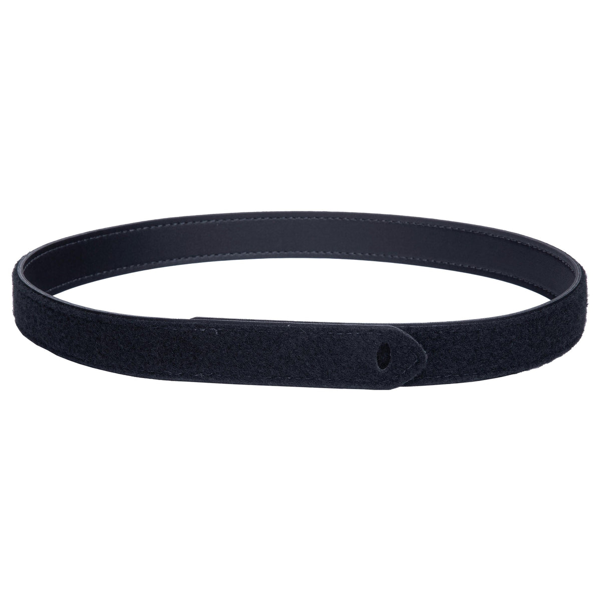 With the fuzzy loop side outward; this belt works as an underbelt