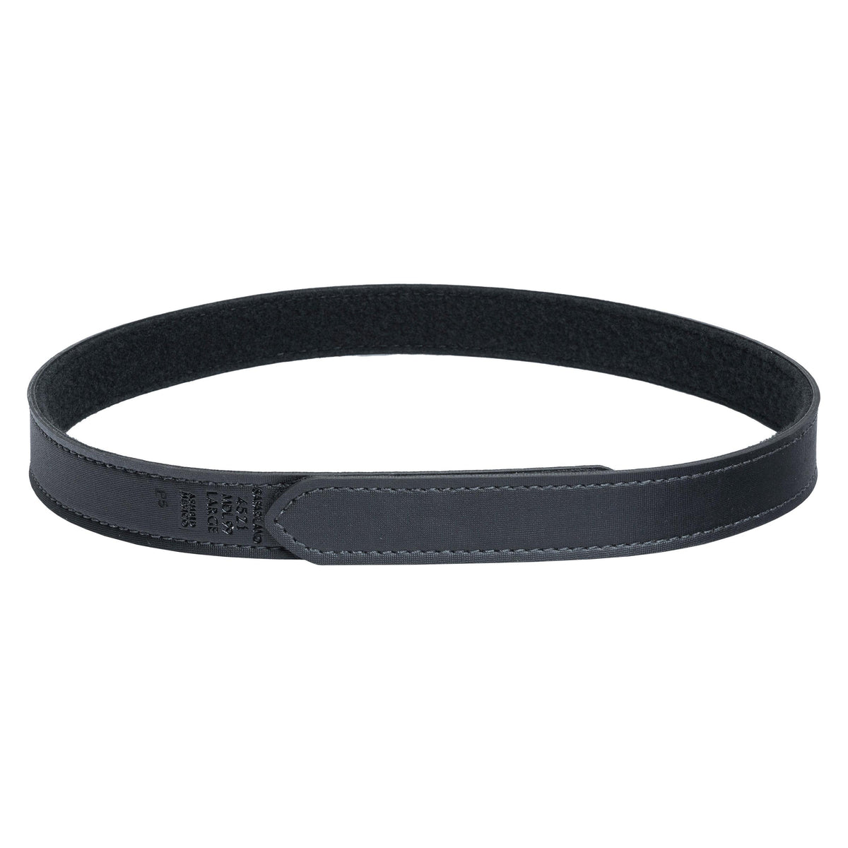 With the fuzzy loop side inward; this belt works as e.g. regular pant belt.