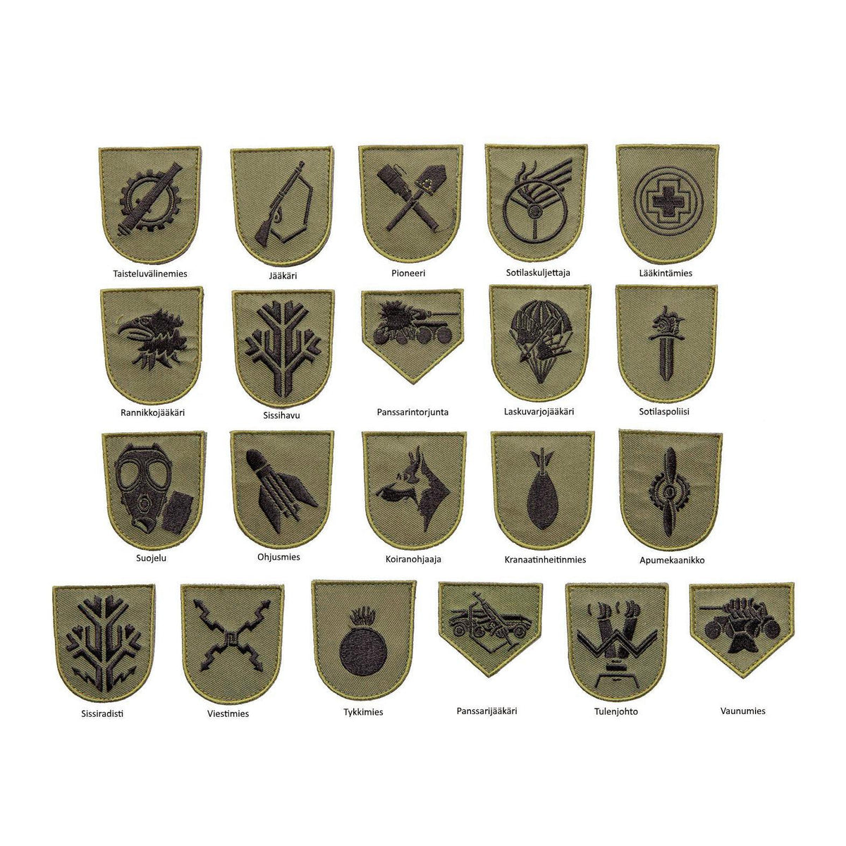 Varusteleka M05 training branch insignia, subdued