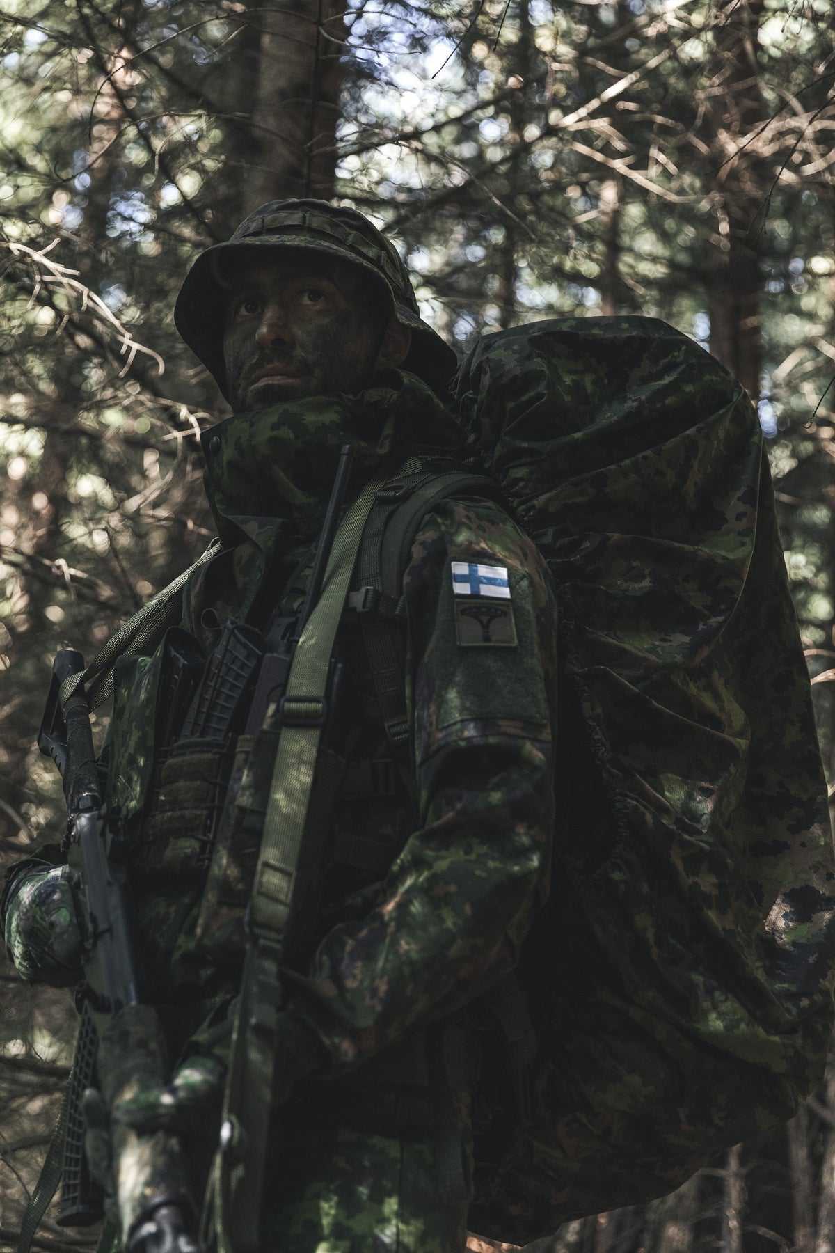 Varusteleka Backpack Rain Cover, Camo Pattern