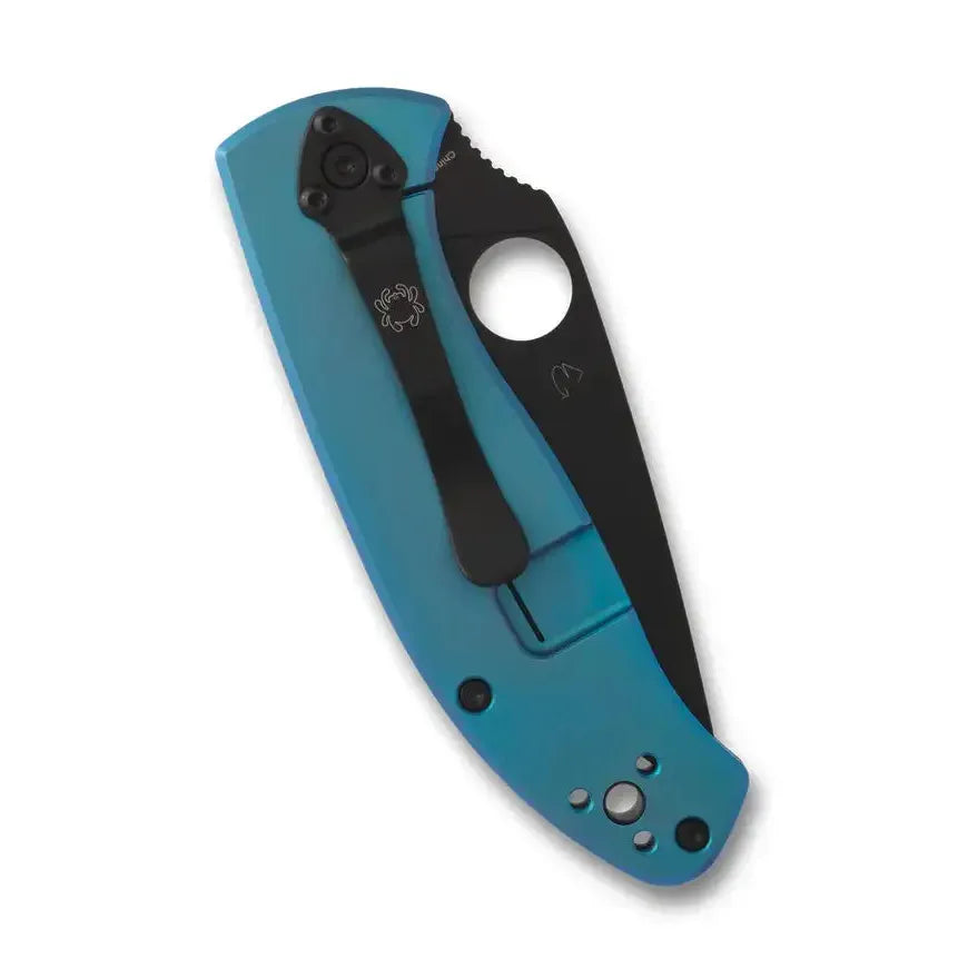 Spyderco Tenacious R.I.L. Blue Titanium Klappmesser