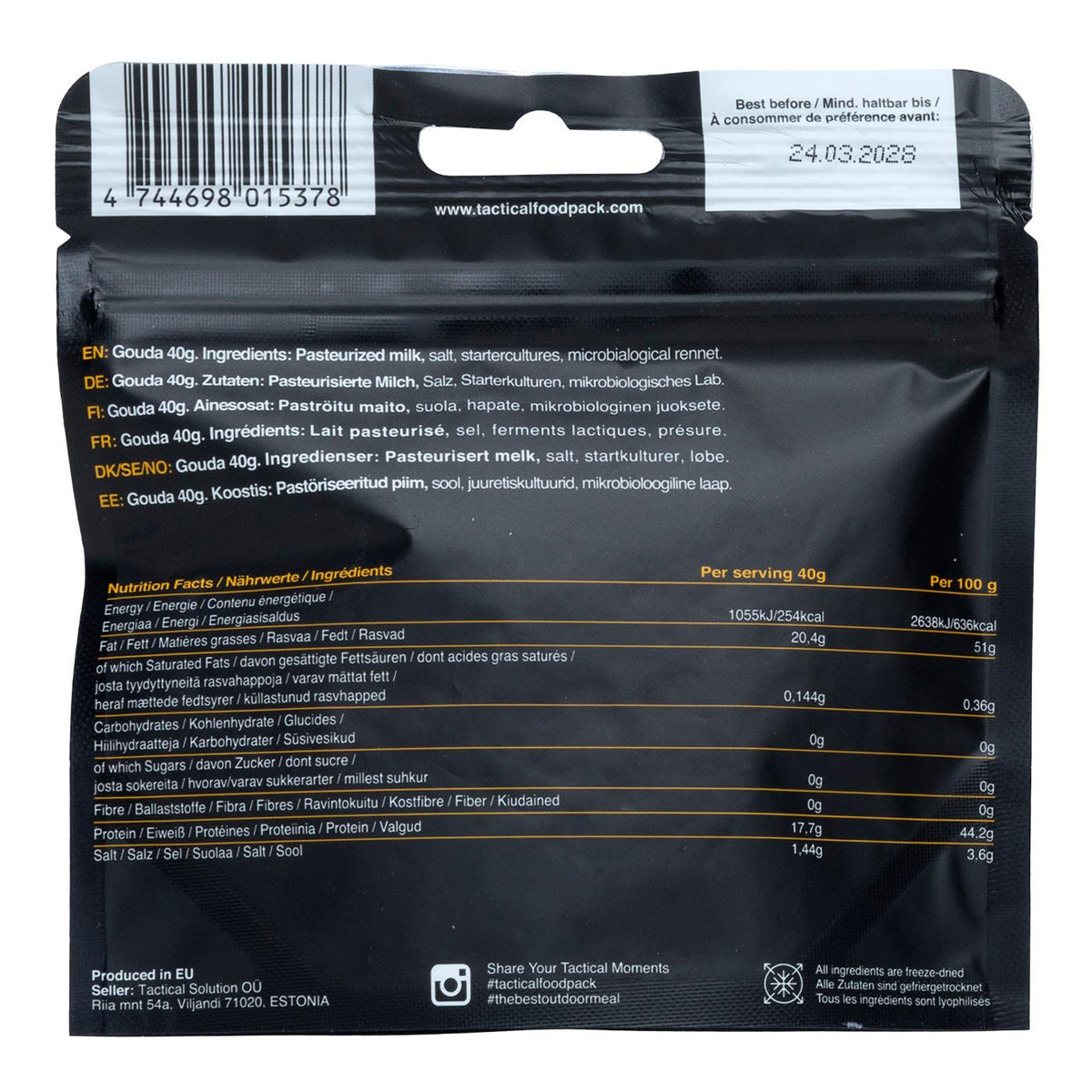 Tactical Foodpack Gefriergetrockneter Käse