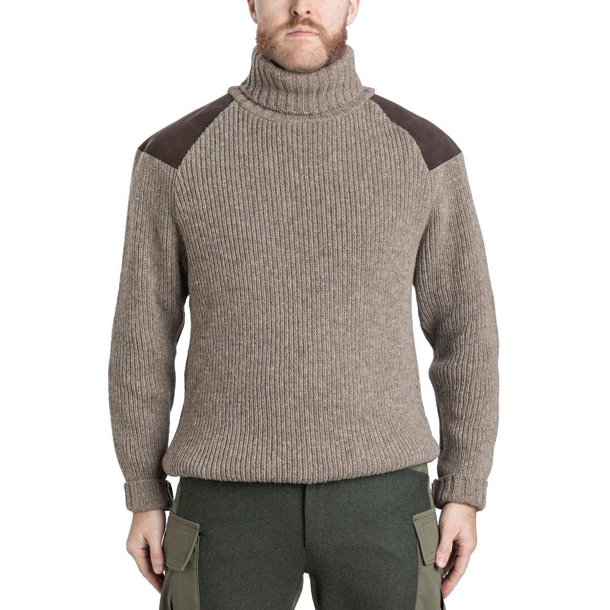 The sleeves; hem; and collar folded