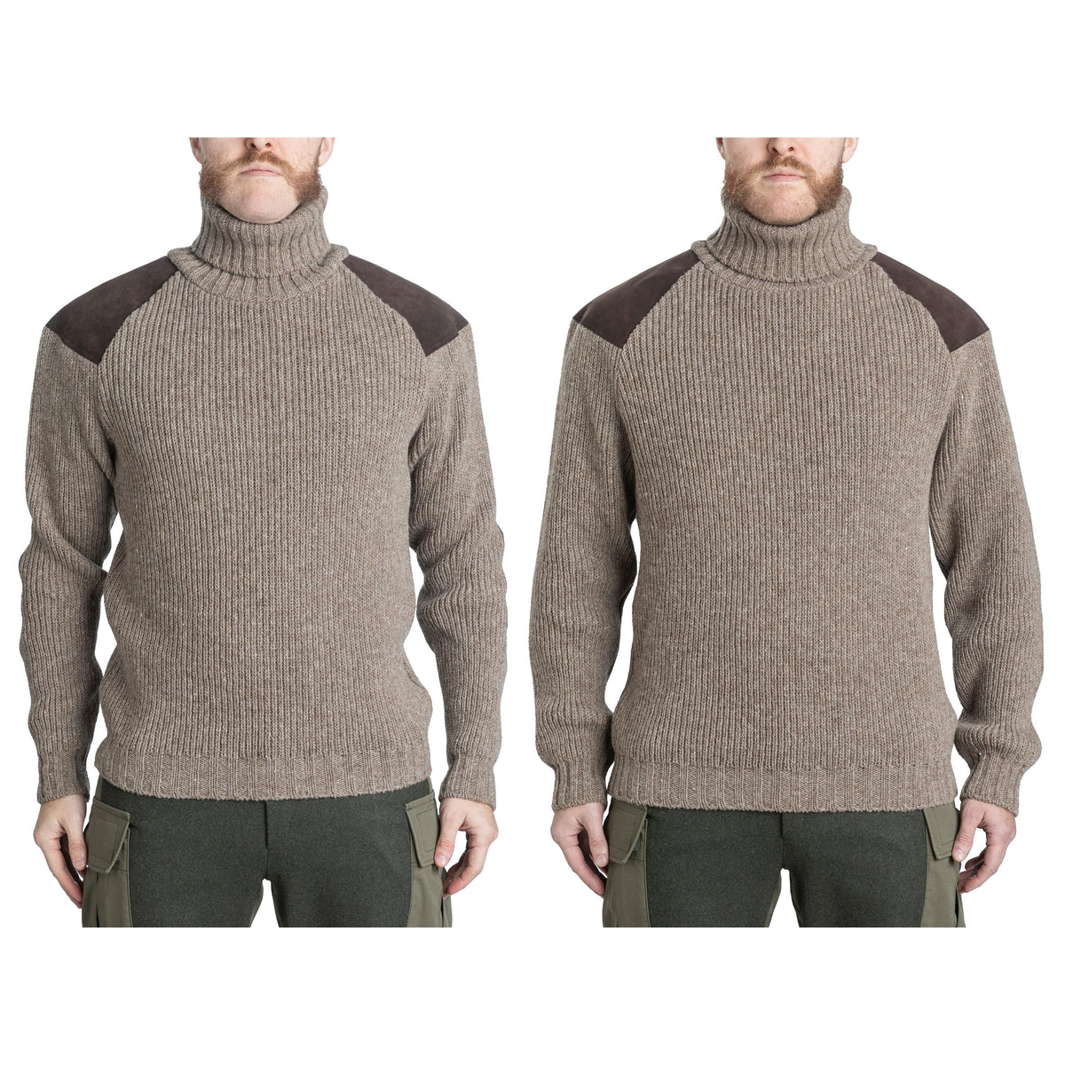 Size comparison: Small on the left and Medium (recommended size) on the right. Model height 182 cm (5' 11.6); chest circumference 95 cm (37.4); waist circumference 88 cm (34.7). Wearing size Medium.